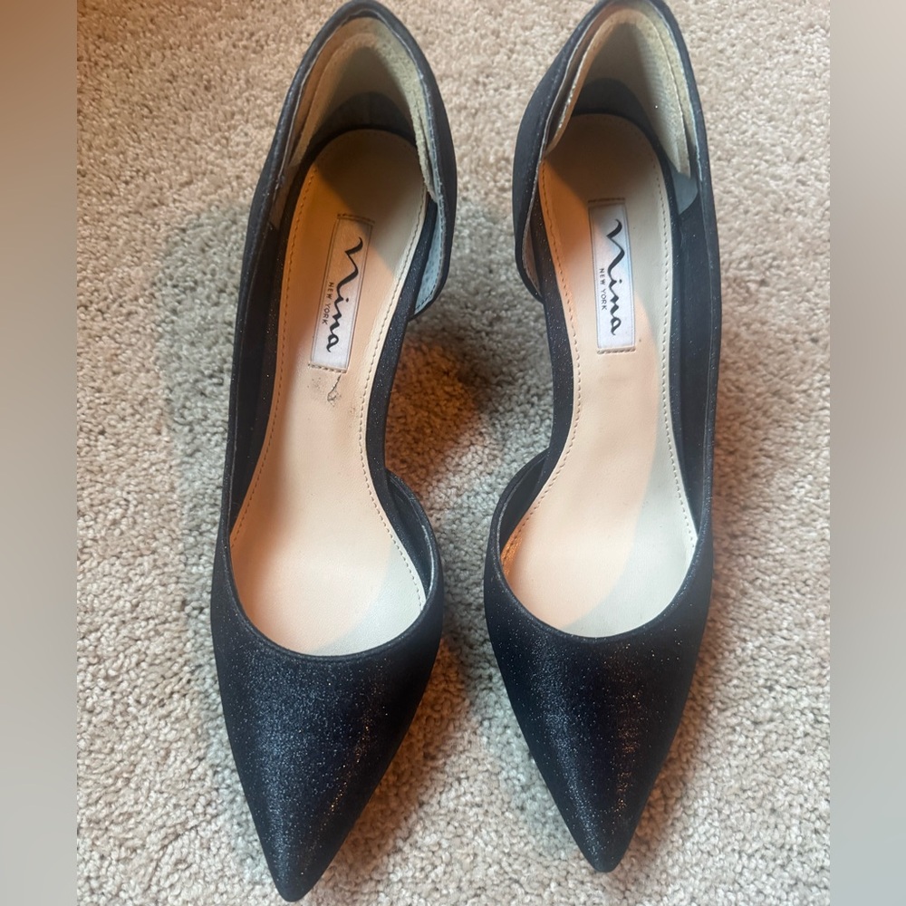 Nina Women's Sparkling Black Heels